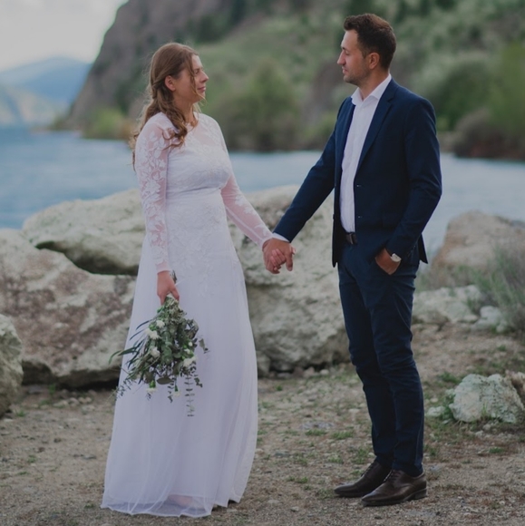 ASOS EDITION floral embroidered mesh wedding dress - Picture 8 of 12